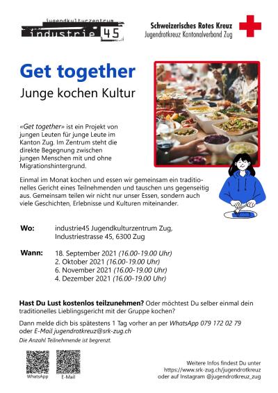 Flyer Get together - Junge kochen Kultur