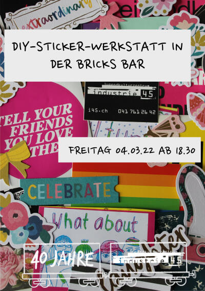 Flyer Sticker-Bar: 40 Jahre i45!