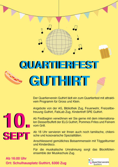 Flyer Quartierfest Guthirt