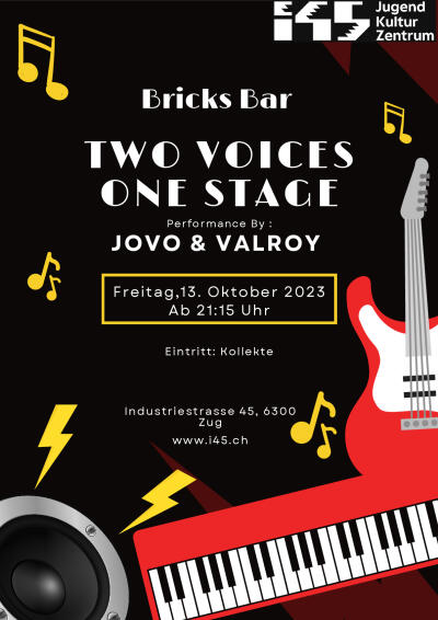 Flyer Bricks Bar: Two Voices one Stage